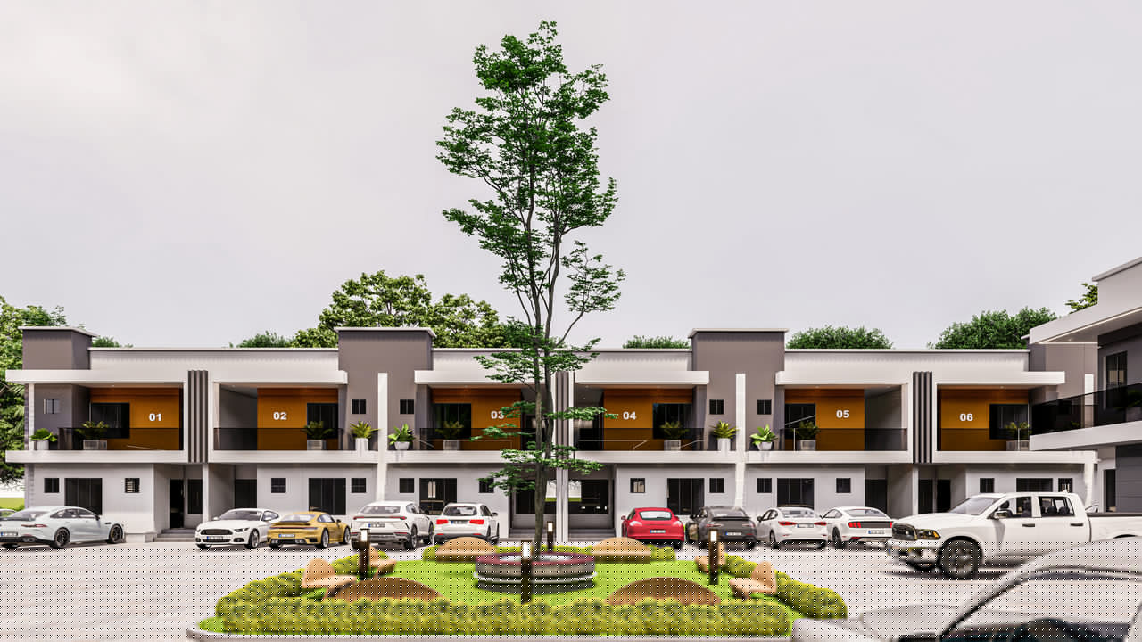  Seven units of four bedroom terrace duplex + BQ with clean lines and private frontage